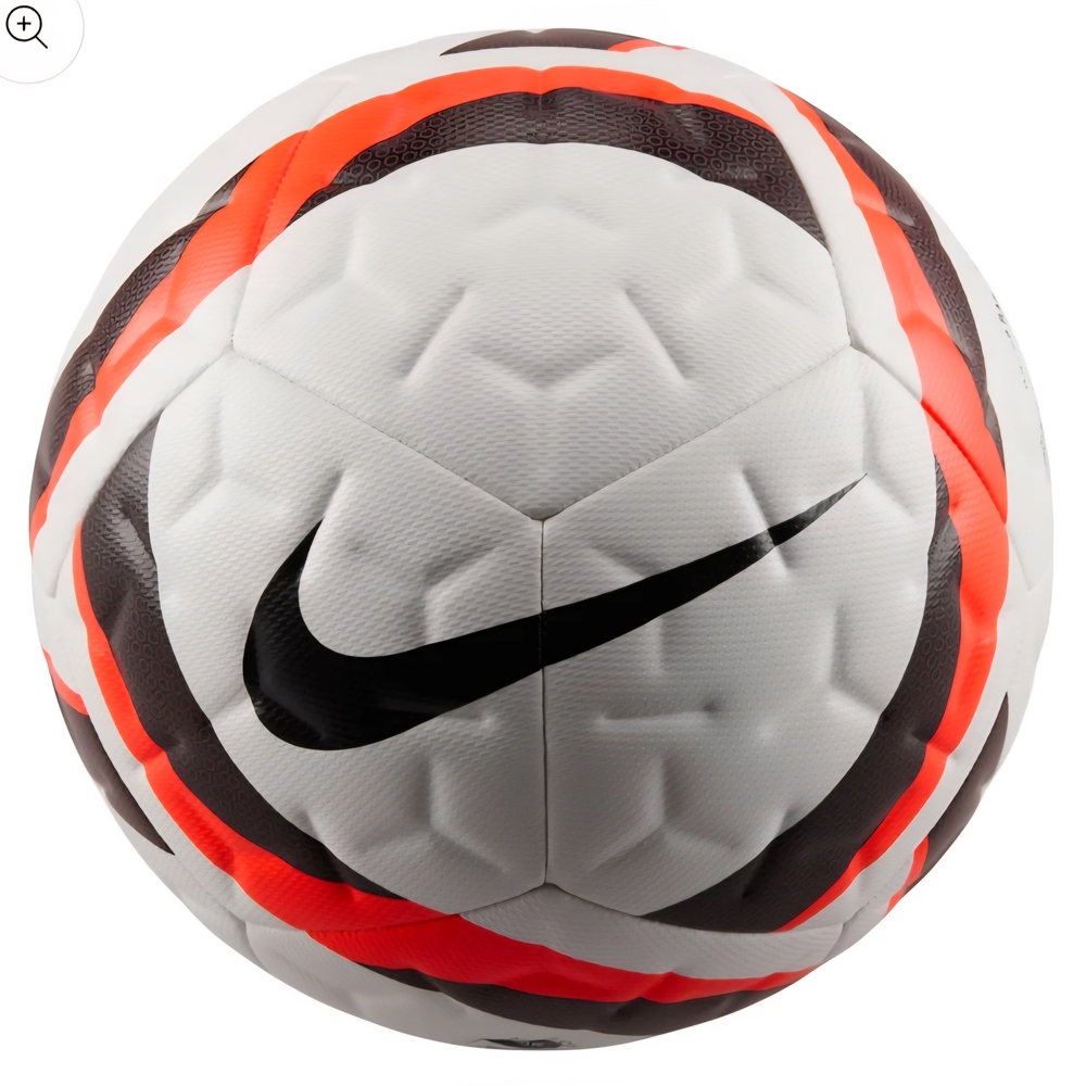 Nike Academy Plus Black and White Soccer Ball with Orange Accents